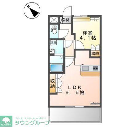 キャトルセゾン(1LDK/1階)の間取り写真