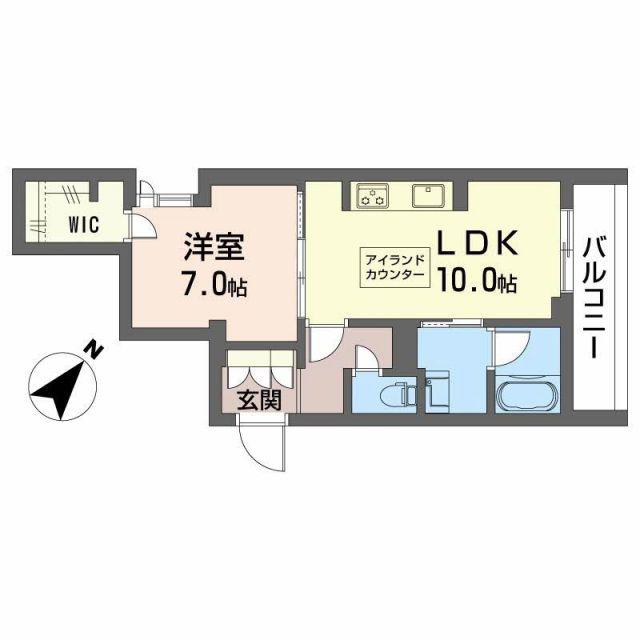 HINASA東鷹匠(1LDK/3階)の間取り写真