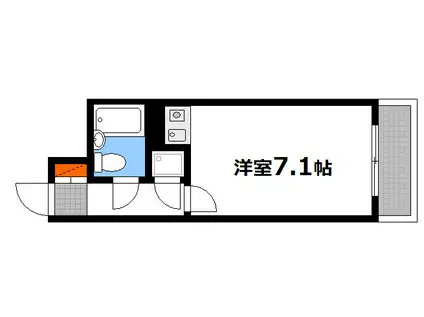 ライオンズマンション西霞町Ⅱ(1K/4階)の間取り写真