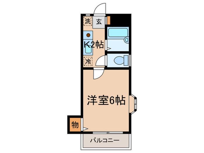 クレールカズ(1K/1階)の間取り写真