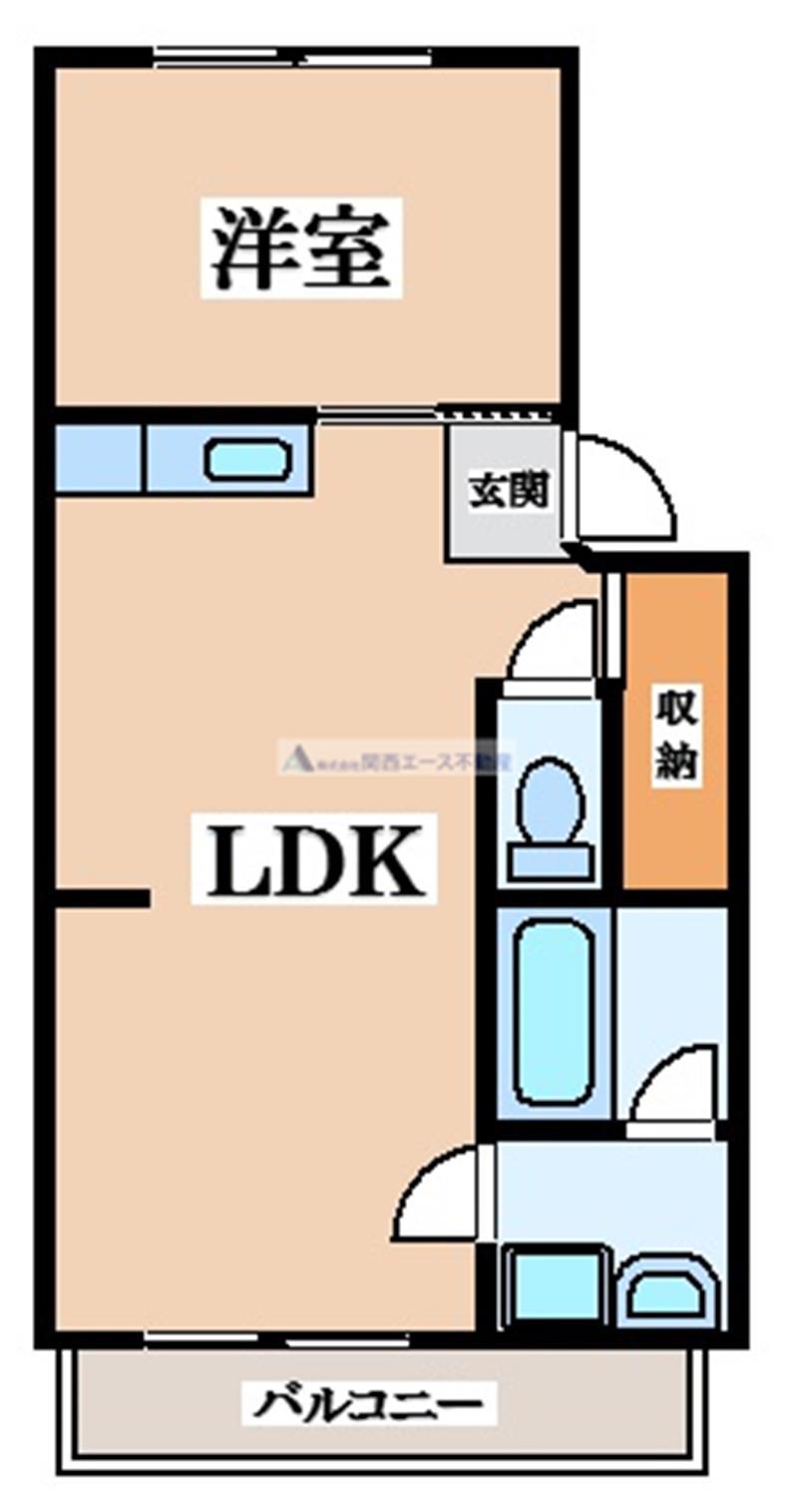 スリースターマンション(1LDK/1階)の間取り写真