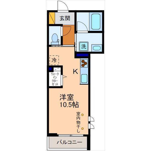 シティコート芳斉(ワンルーム/1階)の間取り写真