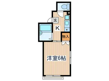 ウィズ国分寺(1K/1階)の間取り写真