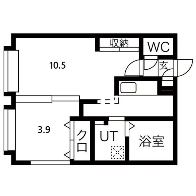 HARTLEY(1LDK/2階)の間取り写真