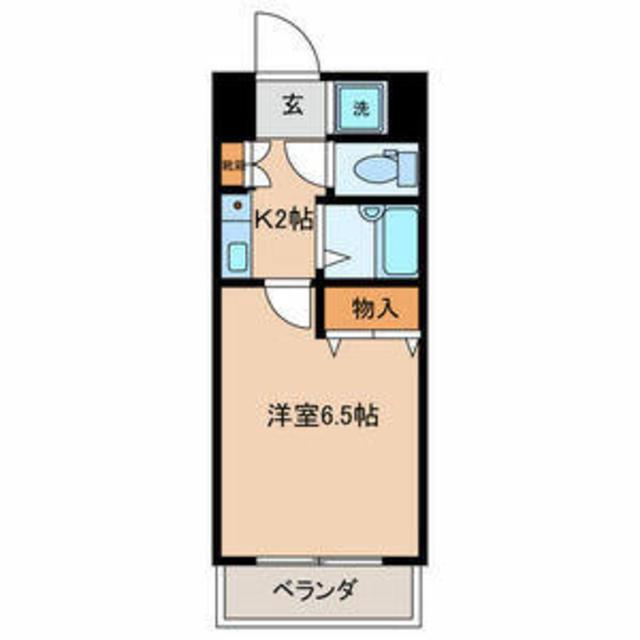 セントラルパークハイツ(1K/2階)の間取り写真