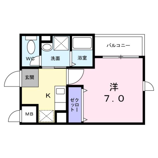 ヴァンベェール27(1K/3階)の間取り写真