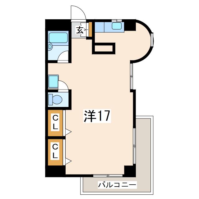アローハイム紺屋(ワンルーム/8階)の間取り写真