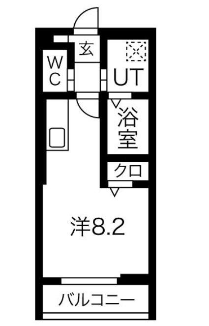 RS RESIDENCE(ワンルーム/2階)の間取り写真