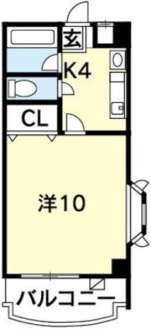 グランコート住吉(1K/7階)の間取り写真