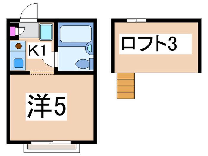 KANEKO APART(1K/1階)の間取り写真