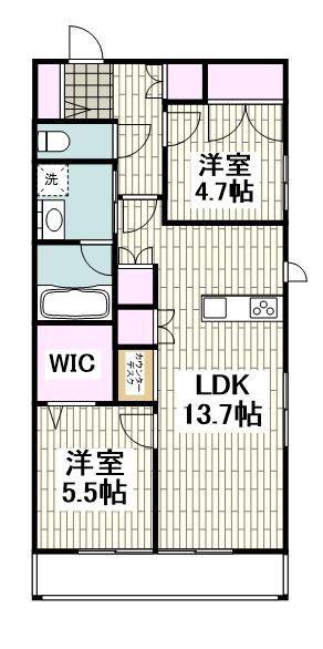 MAC鶴間(2LDK/1階)の間取り写真