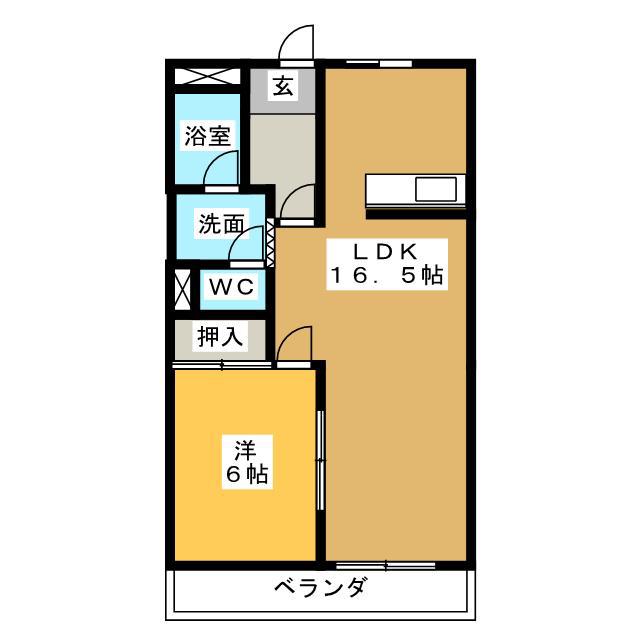コーポセンゴウC(1LDK/2階)の間取り写真