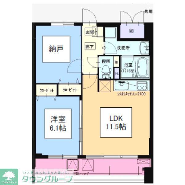 レジェンドK(1SLDK/8階)の間取り写真