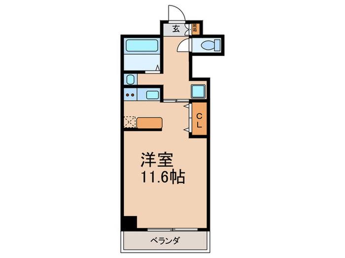 ブランメゾン堀川(ワンルーム/10階)の間取り写真