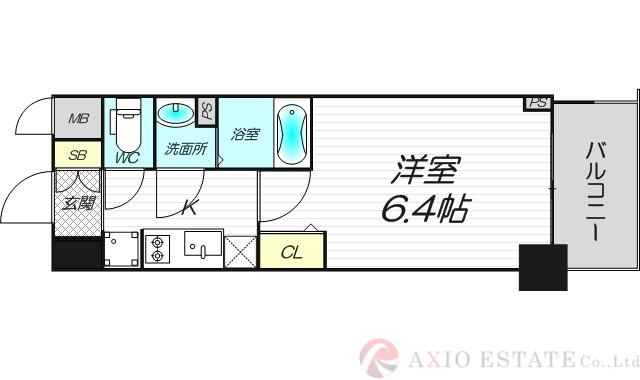 ARTIZA淡路(1K/9階)の間取り写真