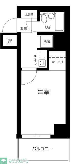 新丸子ダイカンプラザCITY(1K/5階)の間取り写真