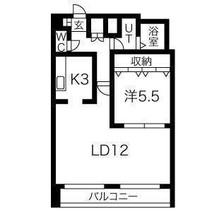 ル・セーヌ札幌(1LDK/7階)の間取り写真