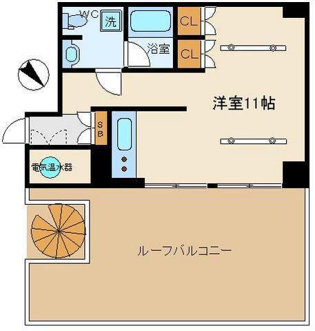 野中ビル(ワンルーム/7階)の間取り写真