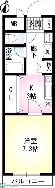 本町アンディ(1K/2階)の間取り写真