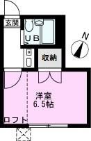 シャトル旭1(1K/1階)の間取り写真