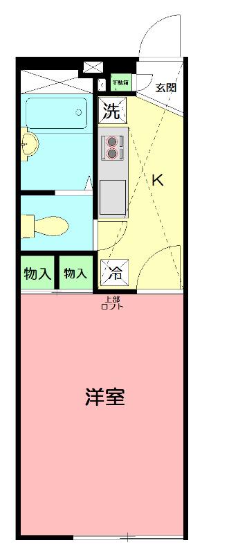 プラムガーデン(1K/2階)の間取り写真