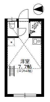 クレセール田端(ワンルーム/1階)の間取り写真