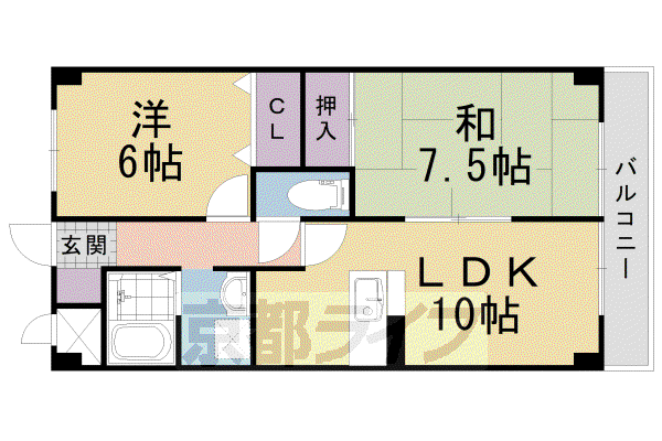 プレ・リヴィエール(2LDK/3階)の間取り写真
