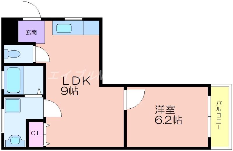 DOLFI(1LDK/2階)の間取り写真