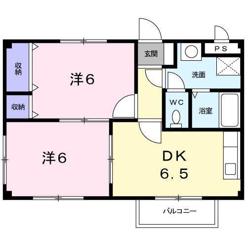 プレ YOSHIDA(2DK/2階)の間取り写真