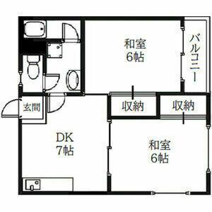 草野マンション21号館(2DK/5階)の間取り写真
