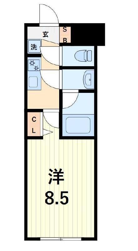 クレヴィスタ柴又(ワンルーム/2階)の間取り写真
