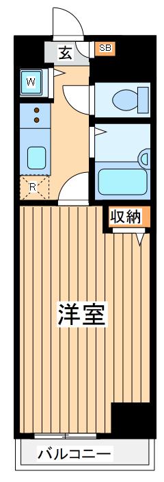 フェニックス新横濱イクシール(1K/7階)の間取り写真