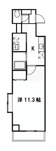 小倉ビルディング(1K/4階)の間取り写真