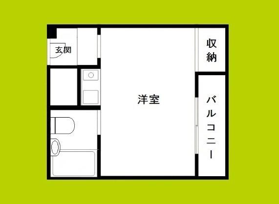 アーバンモール八幡屋(ワンルーム/5階)の間取り写真