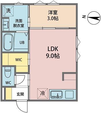 INTEGRAL GRANDE(1LDK/1階)の間取り写真
