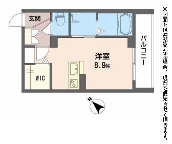 京町エンジェル2(ワンルーム/2階)の間取り写真