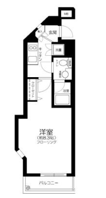プレール・ドゥーク西新宿II(1K/3階)の間取り写真