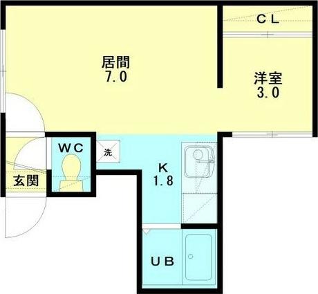  アイアール中の島I (1LDK/3階)の間取り写真