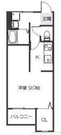 山崎第1マンション(1K/4階)の間取り写真