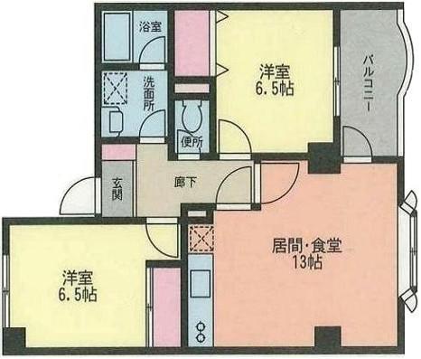 代官山アーバンライフ(2LDK/3階)の間取り写真