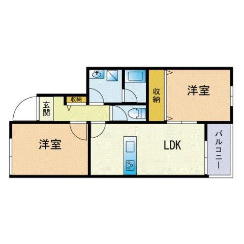 キミエ野芥レジデンスⅠ(2LDK/3階)の間取り写真