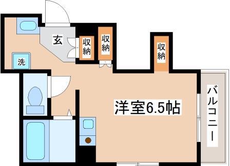 プラドール東須磨(ワンルーム/6階)の間取り写真