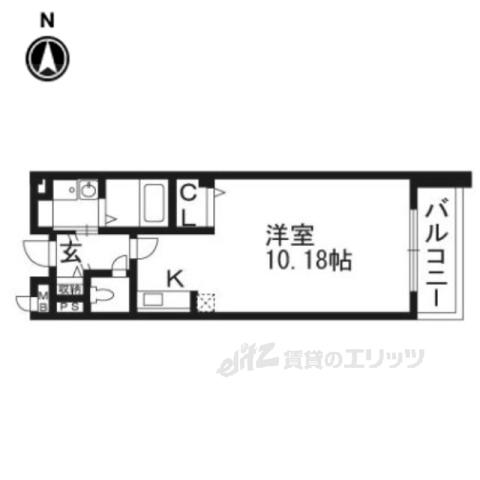 プログレNガンマ(ワンルーム/2階)の間取り写真