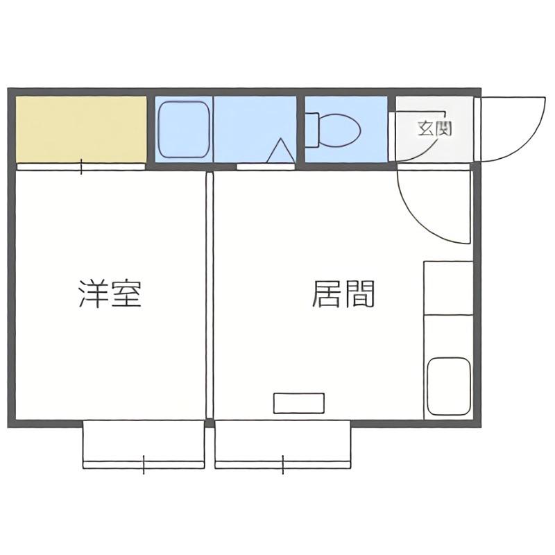 サンコート栄通13A(1DK/2階)の間取り写真