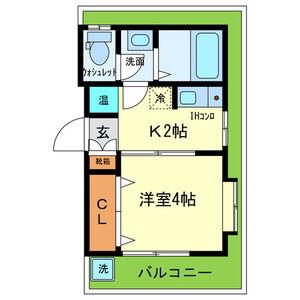 ハイツジュレ(1DK/5階)の間取り写真