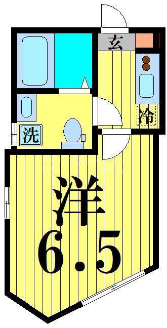 チャムフィールド堀切菖蒲園(1K/2階)の間取り写真