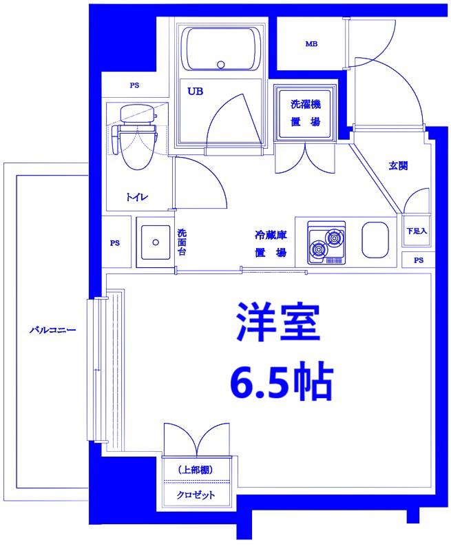 ルーブル高津(1K/9階)の間取り写真