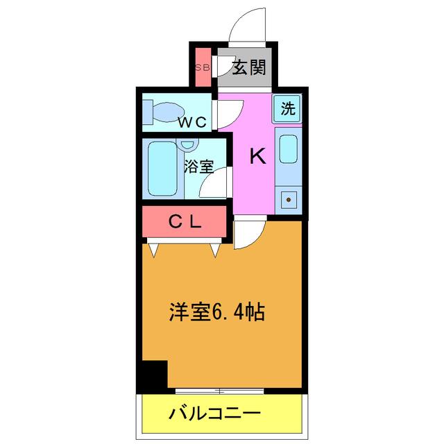 K・ONE浦安(1K/5階)の間取り写真
