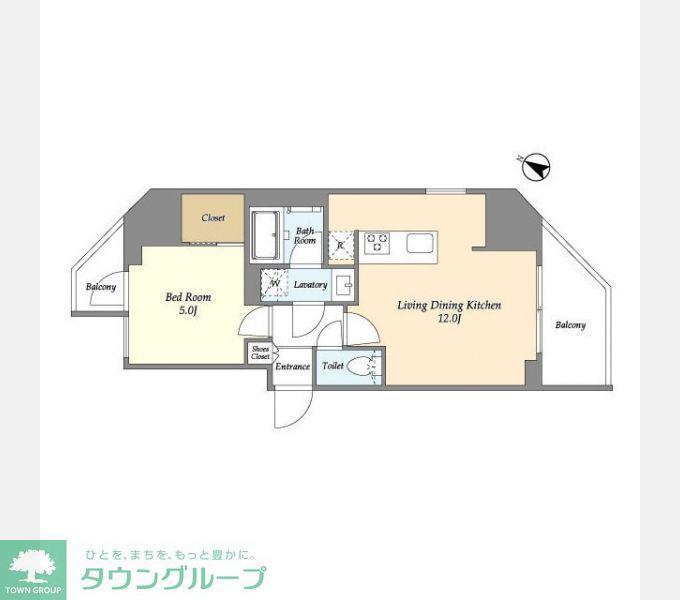 シーズンフラッツ蔵前清澄通(1LDK/9階)の間取り写真