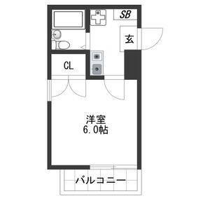 BES岩塚コート(1K/2階)の間取り写真